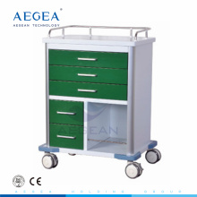 AG-GS006 Dark green series powder coating steel wholesale hospital new medication carts